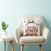 Kerstman mevrouw Baby Bodytje Kussen (Stoel)