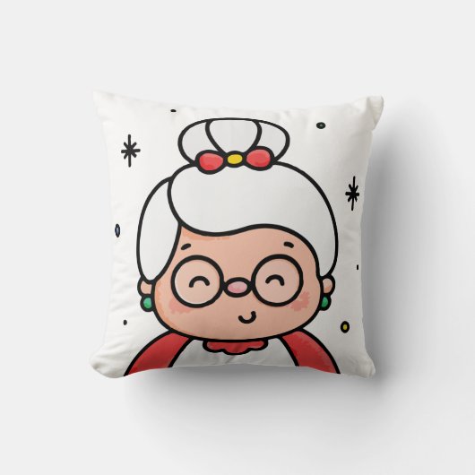 Kerstman mevrouw Baby Bodytje Kussen (Voorkant)