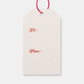 Kerstman mevrouw Claus Vrolijk Kerstfeest Cadeaulabel (Achterkant)
