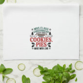 Kerstman mevrouw gemberkoekbakkerij theedoek (Gevouwen)