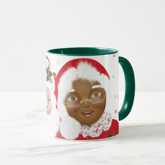 Kerstman & mevrouw Kerstmis vakantie Mok (Voorkant rechts)