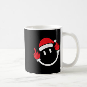Kerstman middelvinger omhoog _ Kerstmis vloeken Koffiemok