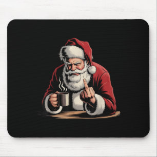 Kerstman middelvinger sarcastisch Kerstmis grappig Muismat