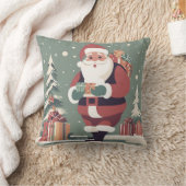 Kerstman midden eeuw moderne kerst kussen (Deken)