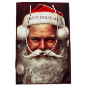 Kerstman Middenformaat Cadeautas (Voorkant)