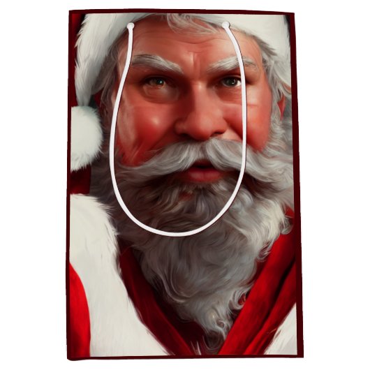 Kerstman Middenformaat Cadeautas (Voorkant)