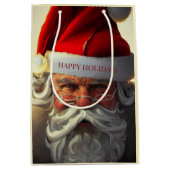 Kerstman Middenformaat Cadeautas (Voorkant)