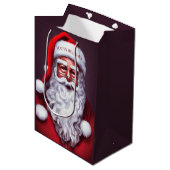 Kerstman Middenformaat Cadeauzak Medium Cadeauzakje (Voorkant Gekanteld)
