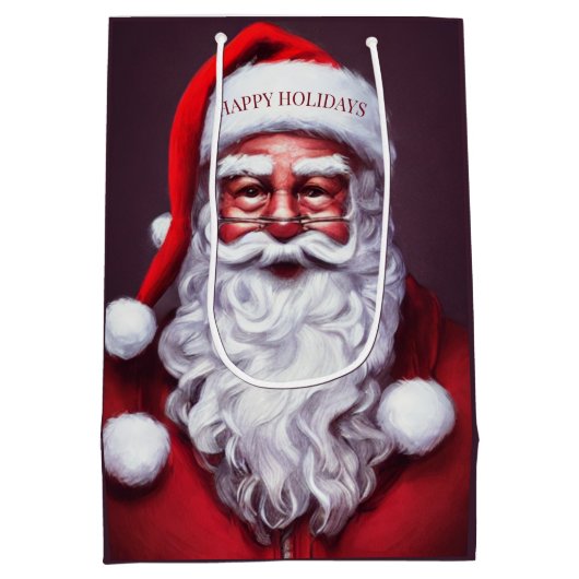 Kerstman Middenformaat Cadeauzak Medium Cadeauzakje (Achterkant)