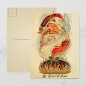  Kerstman - Mijn beste wensen Feestdagenkaart (Voorkant / Achterkant)