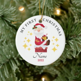 Kerstman Mijn Eerste Kerstboomornament 2022 voor k Keramisch Ornament