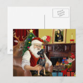 Kerstman - Miniatuur Pinscher (nat) Feestdagenkaart (Voorkant / Achterkant)