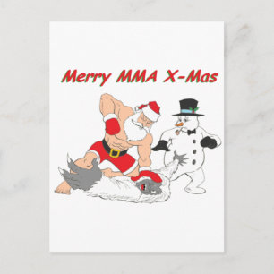 Kerstman MMA Feestdagenkaart