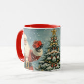 Kerstman mok (Voorkant links)