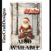 Kerstman, Mok, Boek, Custom AZ3 Decoupage Tissuepapier