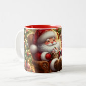 Kerstman Mok met Warme Chocolade Kerstmug (Voorkant links)