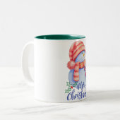 Kerstman Mok - Tweekleurig Kerstcadeau (Voorkant links)