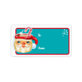 Kerstman Mokken Kerstcadeau Labels - Candy Cane (Voorkant)