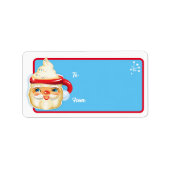 Kerstman Mokken kerstcadeau labels- slagroom Etiket (Voorkant)