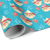  Kerstman Mokken Kerstcadeau Wrap Cadeaupapier (Rol Hoek)