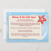 Kerstman Mokken Kerstkoekjes Swap Uitnodiging (Achterkant)