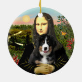 Kerstman + Mona Lisa - Berner MD - 2 verschillende Keramisch Ornament (Achterkant)