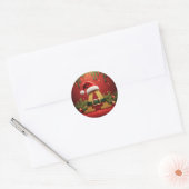 Kerstman Monogram A Voor Kerstcadeaus Ronde Sticker (Envelop)