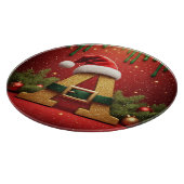 Kerstman Monogram A Voor Kerstcadeaus Snijplank (Hoek)