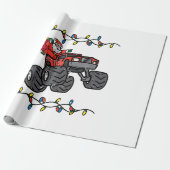Kerstman Monster Truck Boys Kinder Peuter Yo Cadeaupapier (Uitgerold)