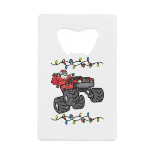 Kerstman Monster Truck Boys Kinder Peuter Yo Creditkaart Flessenopener