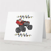 Kerstman Monster Truck Boys Kinder Peuter Yo Kaart (Voorkant)