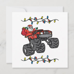 Kerstman Monster Truck Boys Kinder Peuter Yo Kaart