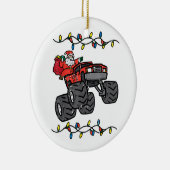 Kerstman Monster Truck Boys Kinder Peuter Yo Keramisch Ornament (Rechts)