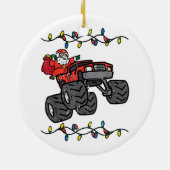 Kerstman Monster Truck Boys Kinder Peuter Yo Keramisch Ornament (Achterkant)