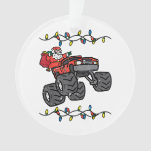 Kerstman Monster Truck Boys Kinder Peuter Yo Ornament