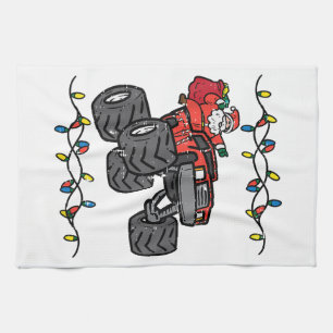Kerstman Monster Truck Boys Kinder Peuter Yo Theedoek