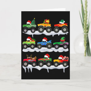 Kerstman Monster Truck Kerst Squad Groep Jongens K Kaart