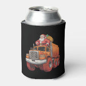 Kerstman Monster Truck Xmas Boys Kinder Blikjeskoeler (Blikje Voorkant)