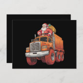 Kerstman Monster Truck Xmas Boys Kinder Briefkaart (Voorkant / Achterkant)