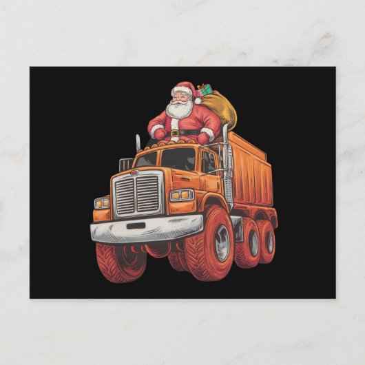 Kerstman Monster Truck Xmas Boys Kinder Briefkaart (Voorkant)