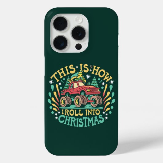 Kerstman Monstertruck Jongens Kerstmis Case-Mate iPhone Case (Achterkant)