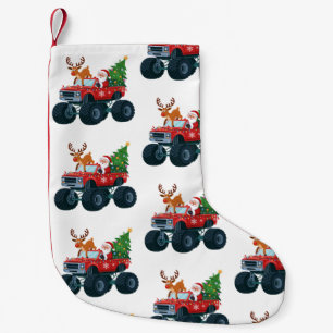 Kerstman Monstertruck Rendier Kerstboom Xmas Kleine Kerstsok