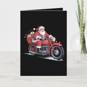 Kerstman Motorfiets Biker Kerstmis Xmas Kaart