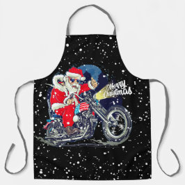Kerstman Motorfiets Kerst Biker Schort