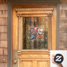 Kerstman Motorfiets Kerstman Grappige Kerstmis Raamsticker