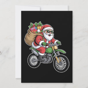 Kerstman Motorfiets Kerstmis Xmas Tas Rit Kaart