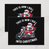 Kerstman Motorfiets Motor Christmas Essenti (Voorkant / Achterkant)