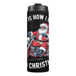 Kerstman Motorfiets Motor Christmas Essenti Thermosbeker