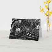 Kerstman Muerte en de Militair c. 1951 Mexico Kaart (Gele Bloem)