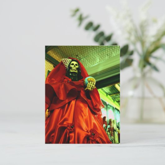 Kerstman Muerte Feestdagenkaart (Staand voorkant)